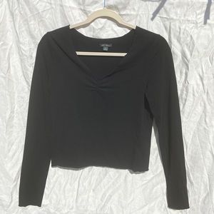 Black cropped long sleeve